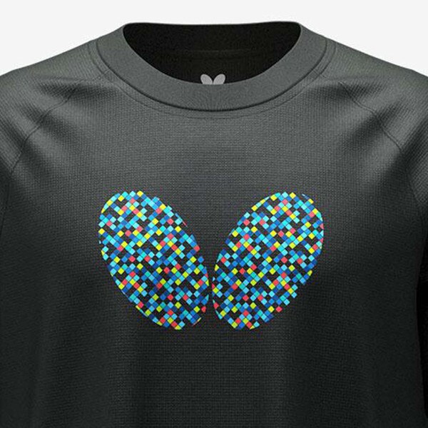 Butterfly Maltil T-Shirt - Black-Blue - Chest